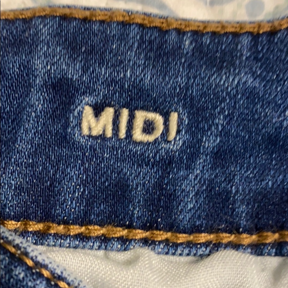 American Eagle Midi Denim jean shorts size 0 - Picture 8 of 9